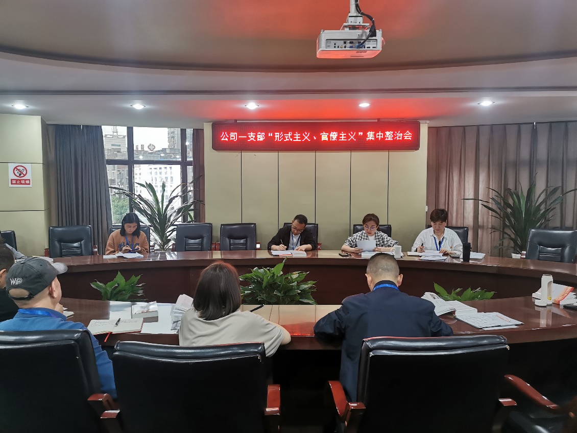 公司一支部召開 “形式主義、官僚主義”集中整治會
